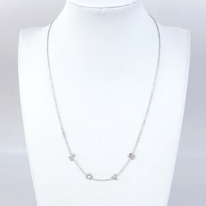 Vintage Italy Dyadema Sterling Silver 925 LOVE Letter Necklace 18"